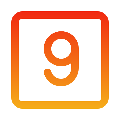 아홉 Generic gradient outline icon