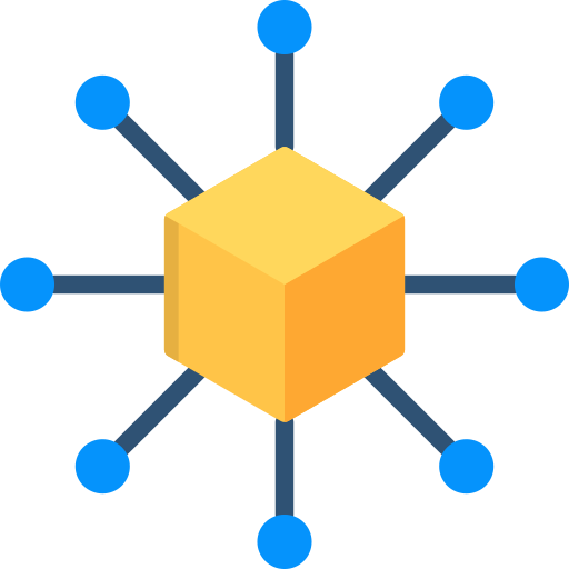 blockchain Generic color fill ikona