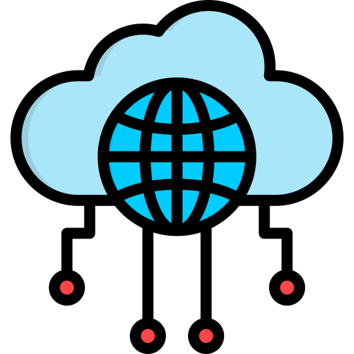 cloud netwerk Generic color lineal-color icoon