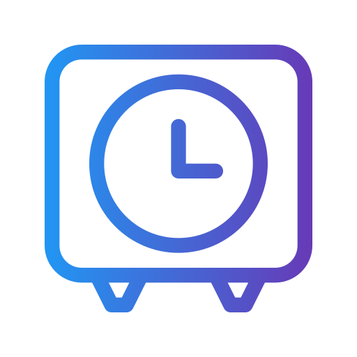 tijd Generic gradient outline icoon