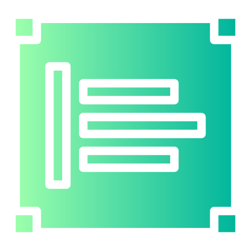 alignement à gauche Generic gradient fill Icône