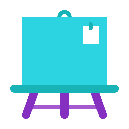 Easel painting Generic color fill icon