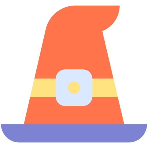魔女の帽子 Generic color fill icon