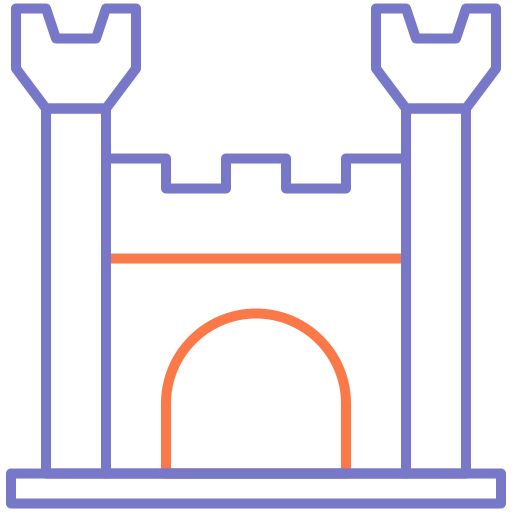 zamek Generic color outline ikona