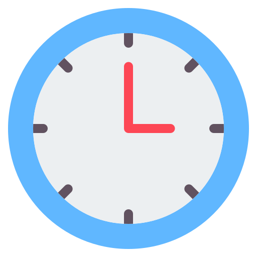 reloj Generic color fill icono