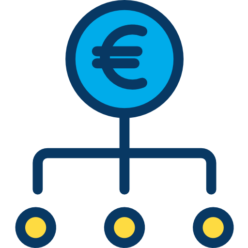 euro Kiranshastry Lineal Color icono