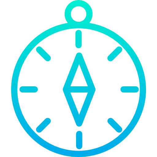 Compass Kiranshastry Gradient icon