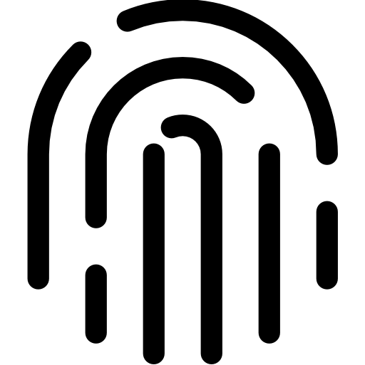 huella dactilar Basic Rounded Lineal icono