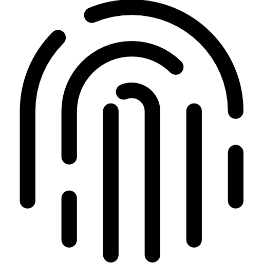 vingerafdruk Basic Rounded Lineal icoon