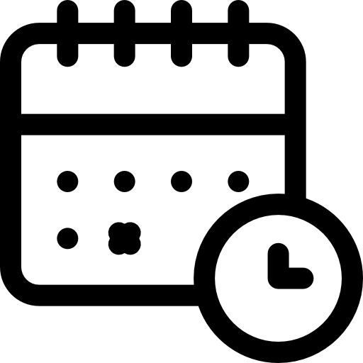 date limite Basic Rounded Lineal Icône