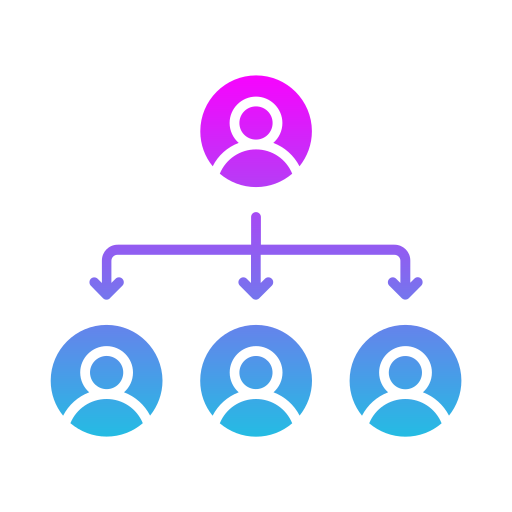 diagramma organizzativo Generic gradient fill icona