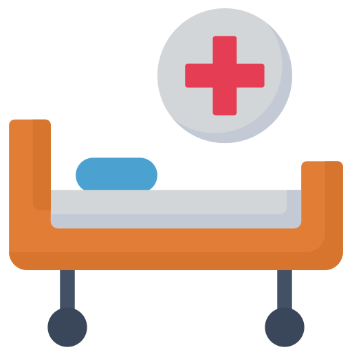Łóżko medyczne Generic color fill ikona