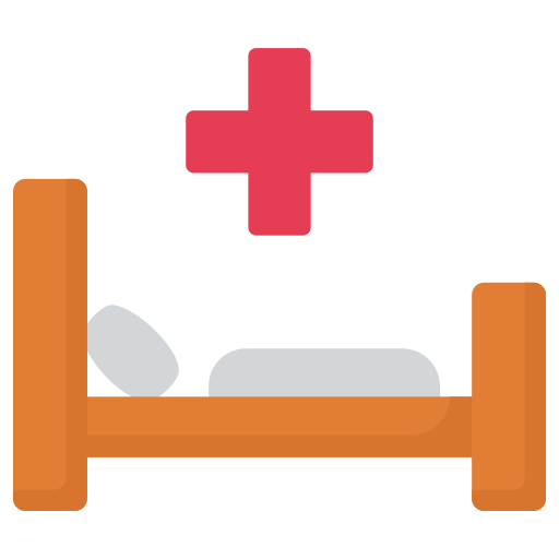 Hospital bed Generic color fill icon