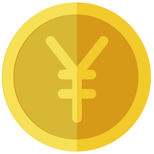 Yen coin Generic color fill icon