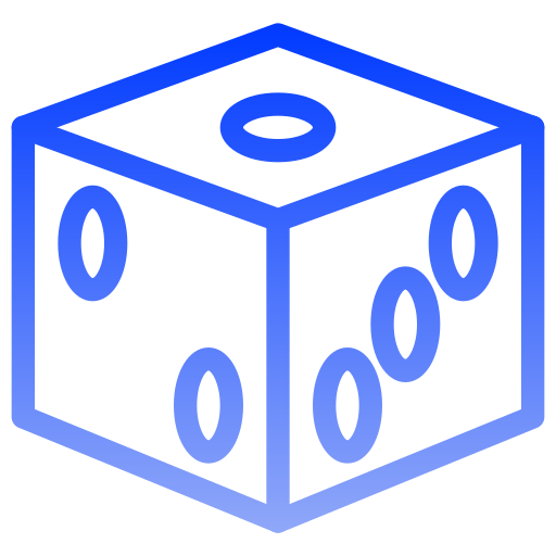 Dice Generic gradient outline icon