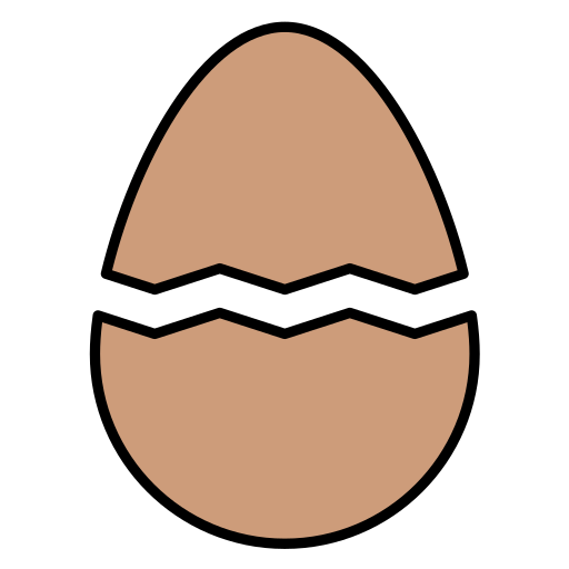 깨진 계란 Generic color lineal-color icon