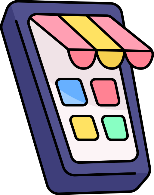 mobilny sklep Generic color lineal-color ikona