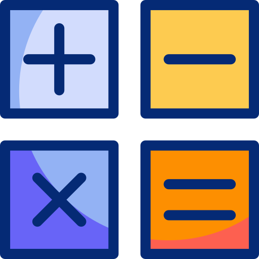수학 Basic Accent Lineal Color icon