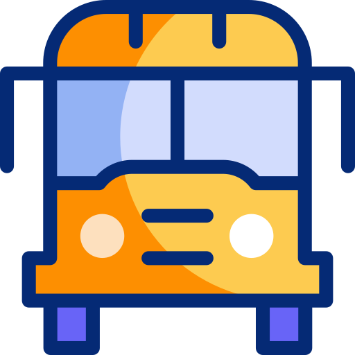 School bus Basic Accent Lineal Color icon