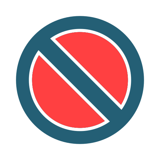 verboden teken Generic color fill icoon