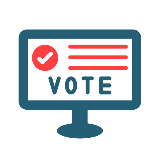 Online voting Generic color fill icon