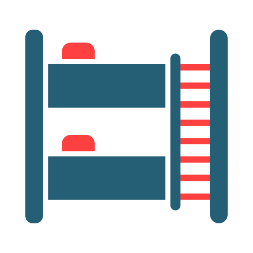 Bunk bed Generic color fill icon