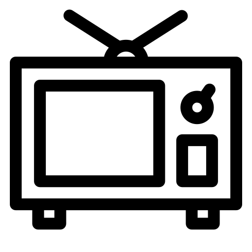 レトロなテレビ Generic black outline icon