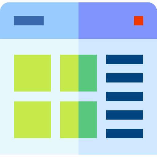 mise en page Basic Straight Flat Icône