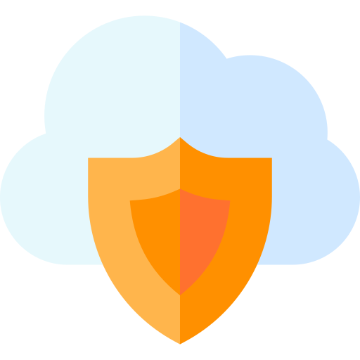 Cloud protection Basic Straight Flat icon