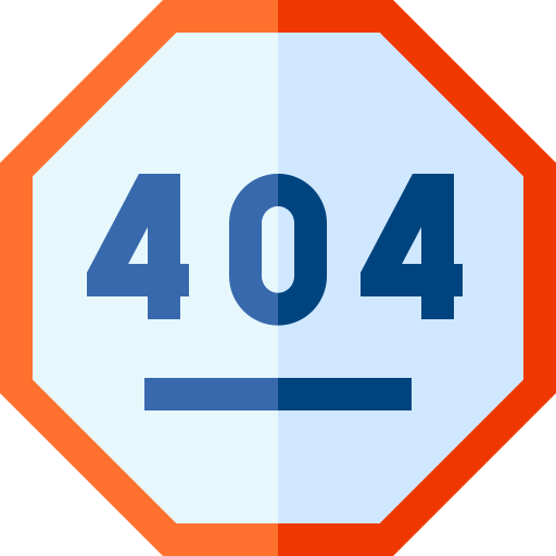404エラー Basic Straight Flat icon