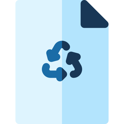 gerecycled papier Basic Rounded Flat icoon