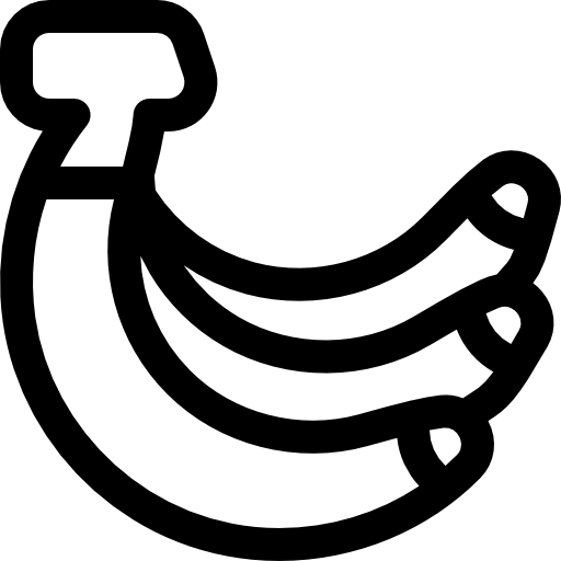 bananes Basic Rounded Lineal Icône