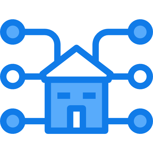 Smart house Justicon Blue icon