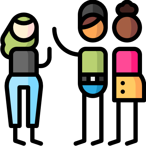 수락 Puppet Characters Lineal Color icon