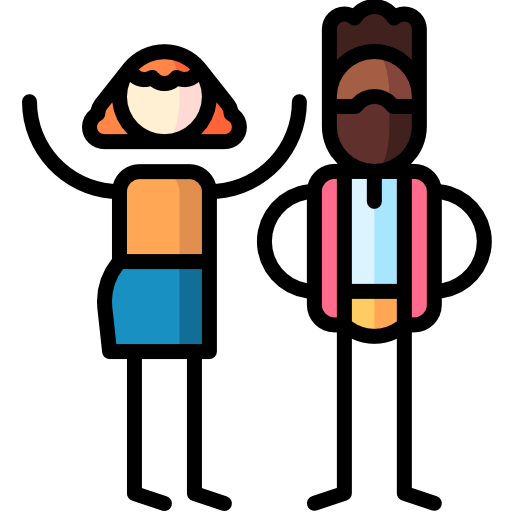 격려 Puppet Characters Lineal Color icon