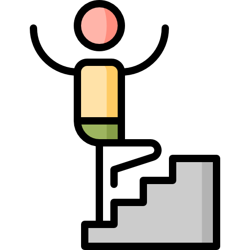 Stairs Puppet Characters Lineal Color icon