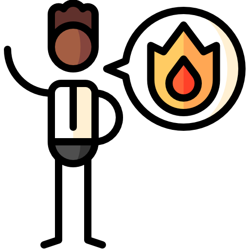 prevención de fuego Puppet Characters Lineal Color icono