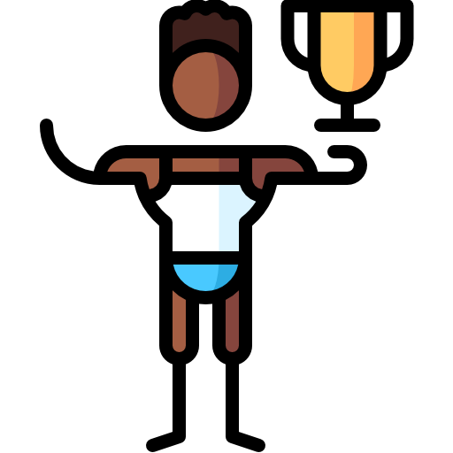 bodybuilding Puppet Characters Lineal Color icon