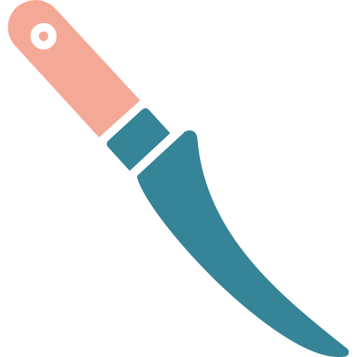 coltello per disossare Generic color fill icona