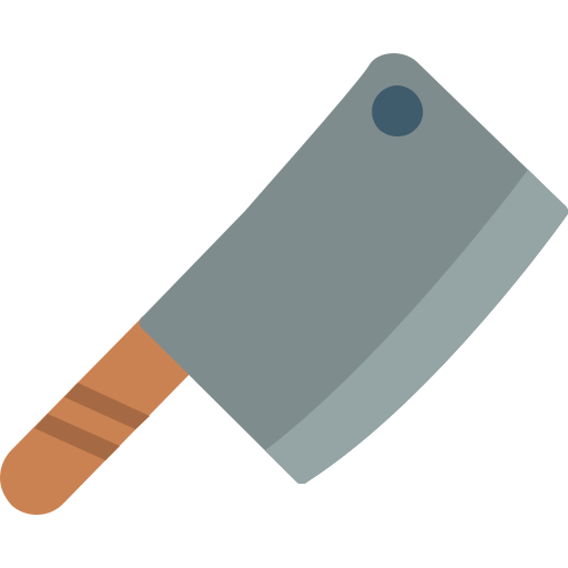 couteau de boucher Generic color fill Icône