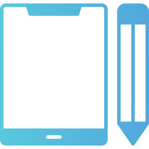 tablet piórkowy Generic gradient fill ikona