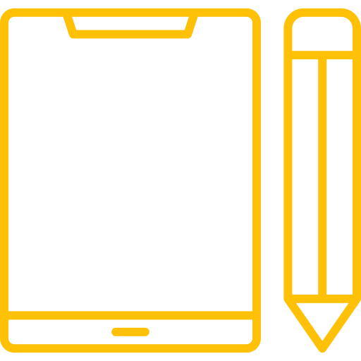 tablette à stylet Generic color outline Icône