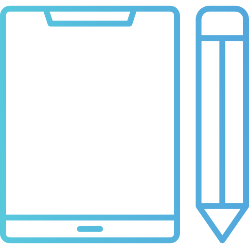 tablette à stylet Generic gradient outline Icône
