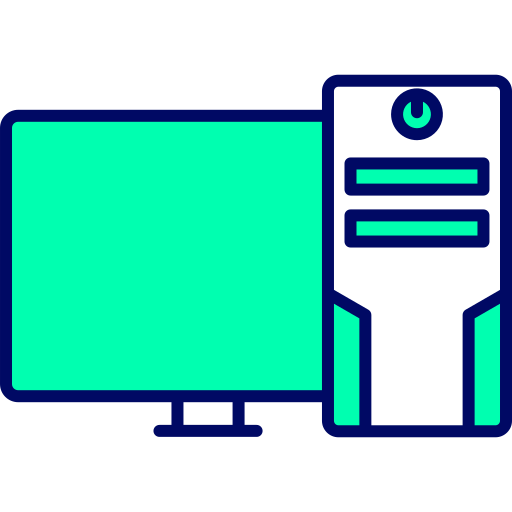 komputer stacjonarny Generic color lineal-color ikona
