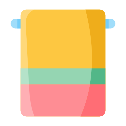 toalla de playa Generic color fill icono