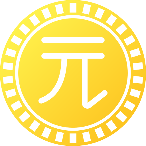 New taiwan dollar Generic gradient fill icon