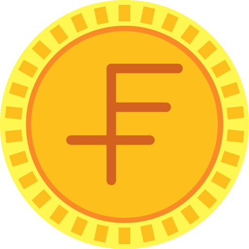 Swiss franc Generic color fill icon