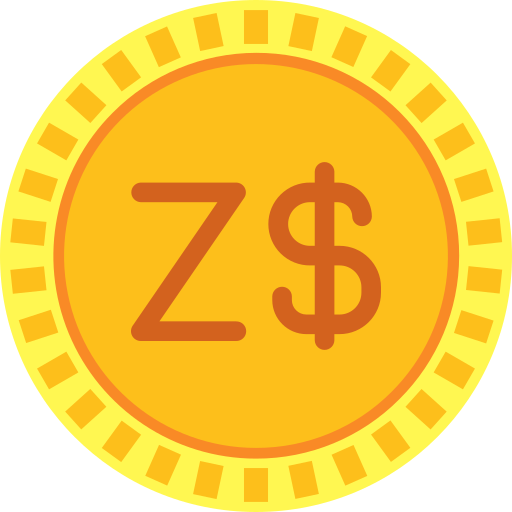 zimbabwaanse dollar munt Generic color fill icoon