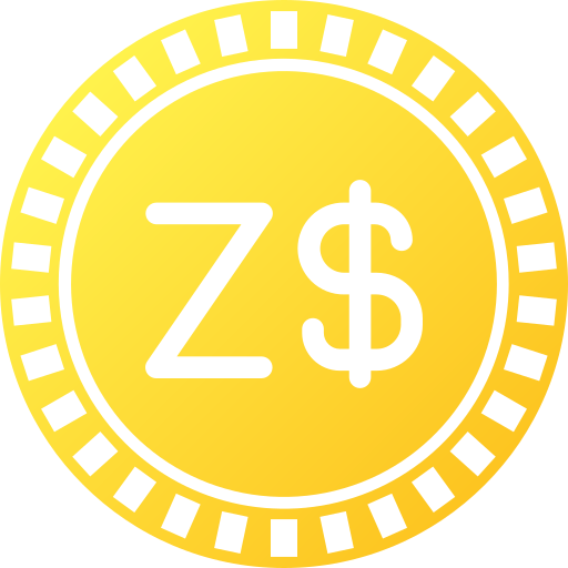 Монета доллар Зимбабве Generic gradient fill иконка