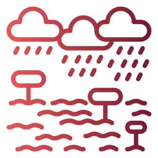 홍수 Generic gradient outline icon